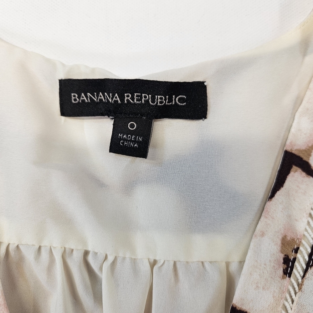 Banana Republic Cabernet and Blush Floral Dress Size Zero 0 - Picture 10 of 10